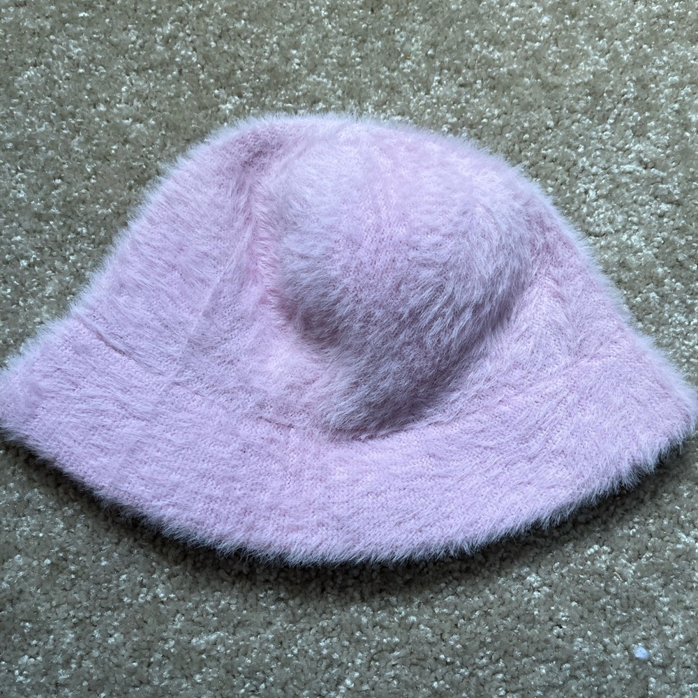 Pink Fuzzy Bucket Hat